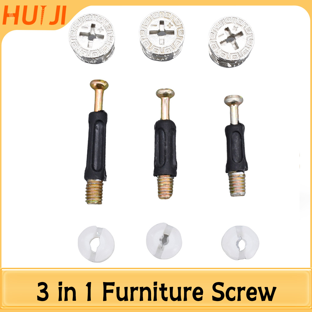 Furniture Joinery Hardware - 50/100 قطعة موصل أثاث 3 في