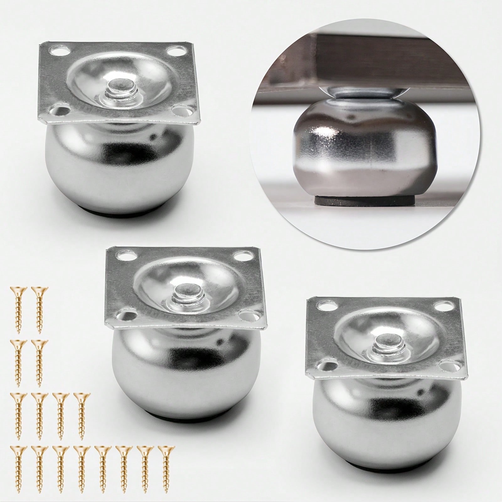 Furniture Leg Set - [4 قطع من أرجل الأثاث المعدنية]