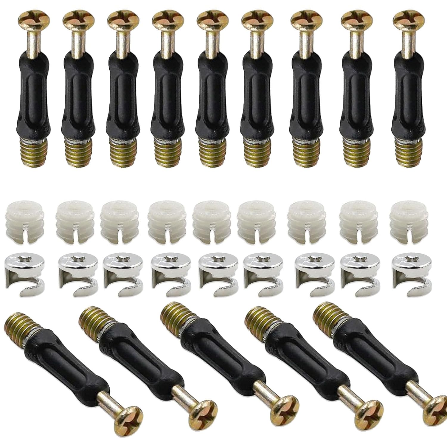 Furniture Joinery Hardware - 50 مجموعة 3 في 1 مجموعة