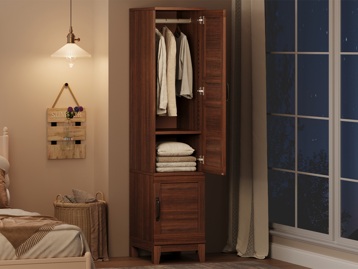 Furniture Hardware Hinges - خزانة ملابس خشبية - بارتفاع 72