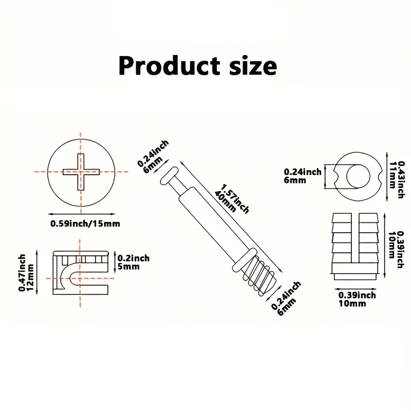 10-50 قطعة من موصلات الأثاث عا - مراجعة Furniture Joinery Hardware وسعره
