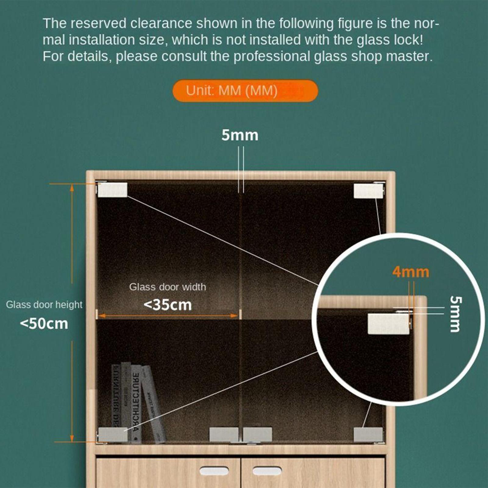 2 قطعة مفصلات الأبواب الزجاجية - مراجعة Furniture Hardware Display وسعره
