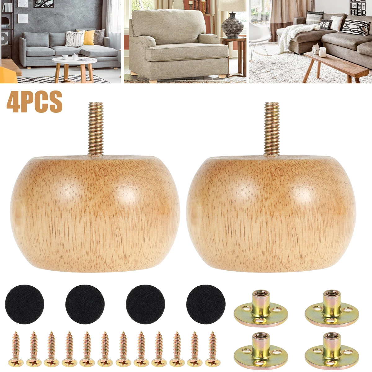 4/8 قطعة أرجل قطع الأثاث أثاث  - مراجعة Furniture Leg Set وسعره