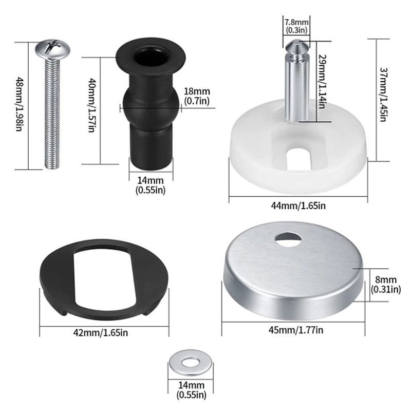 قطعتان من مفصلات مقعد المرحاض  - مراجعة Furniture Hardware Hinges وسعره