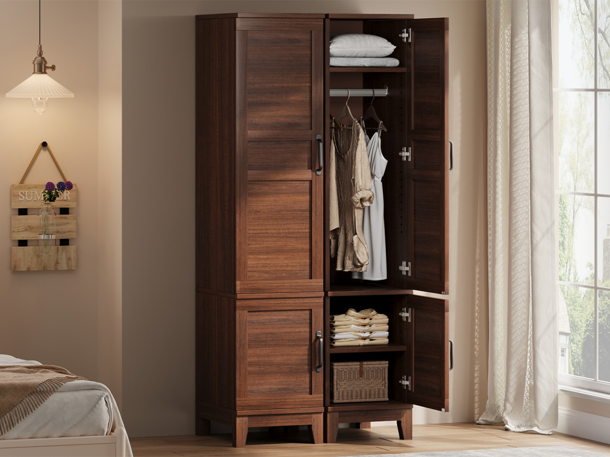 خزانة ملابس خشبية - بارتفاع 72 - مراجعة Furniture Hardware Hinges وسعره